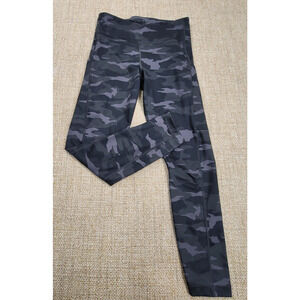 Athleta 7/8 Leggings Womens Size Small Black Gray Ultimate‎ Camo Side Pockets